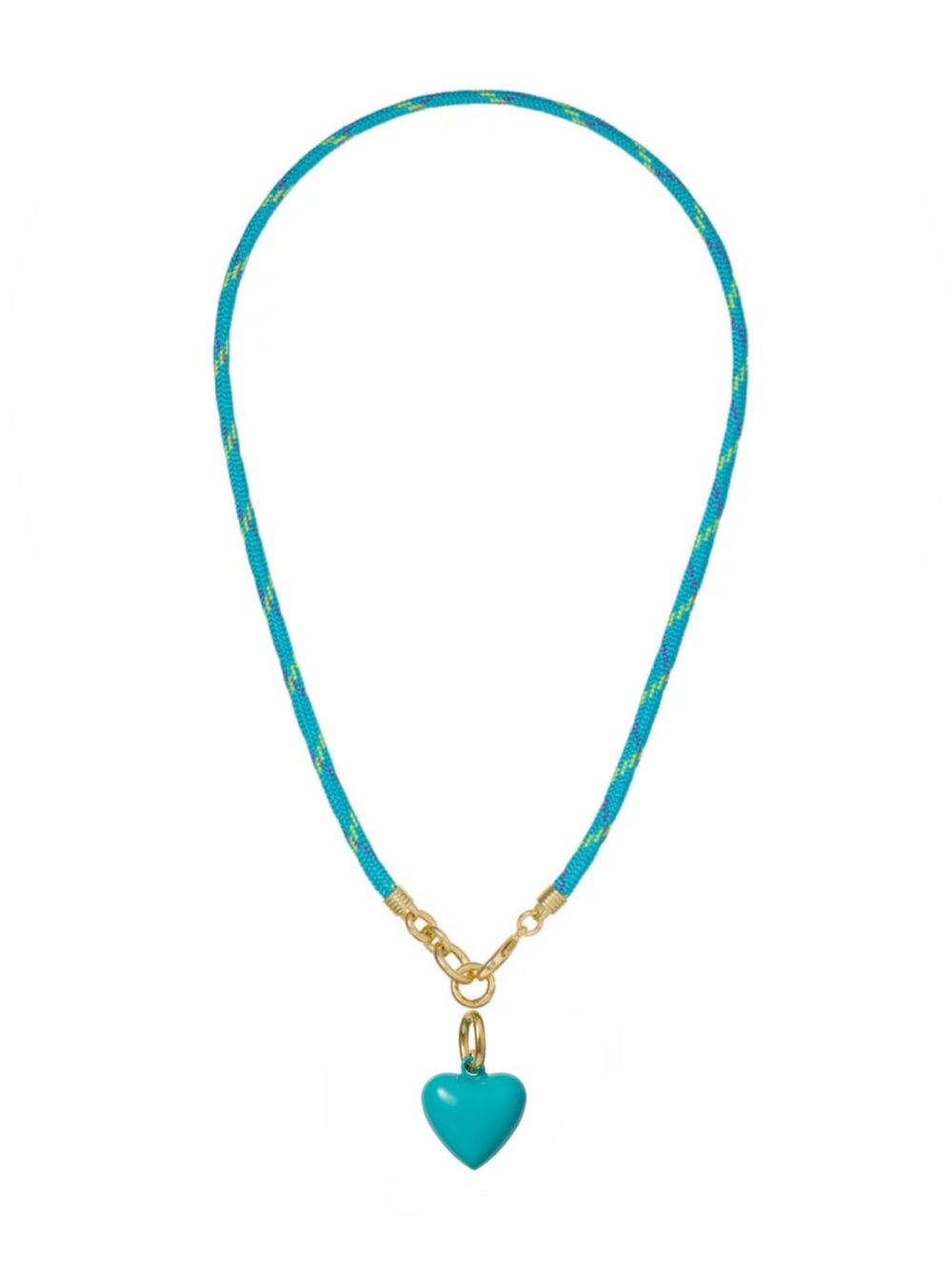 NWOT Roxanne Assoulin The Happy Cord
Charm Necklace Dark Turquoise